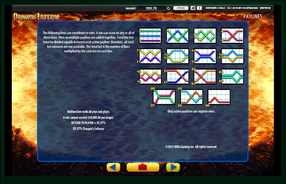 dragons inferno slot machine detail image 0